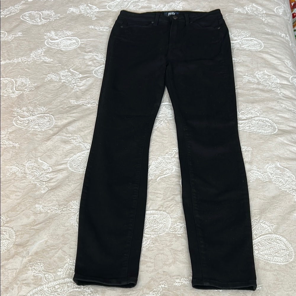 PAIGE High Waisted Black Margot Ultra Skinny Jeans